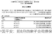 中国平安：前8月四家子公司原保险合同保费收入合计6207.06亿元