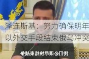 泽连斯基：努力确保明年以外交手段结束俄乌冲突