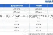 普联软件：预计2024年半年度盈利1200.00万至1400.00万