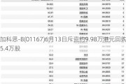 加科思-B(01167)6月13日斥资约9.98万港元回购5.4万股