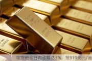 现货钯金日内涨幅达3%，报919美元/盎司