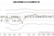 隆盛科技（300680）：股价成功突破年线压力位-后市看多（涨）（06-26）