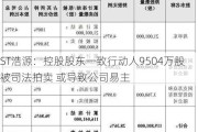 ST浩源：控股股东一致行动人9504万股被司法拍卖 或导致公司易主