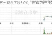 苏州规划下跌5.0%，报30.78元/股