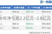 百奥泰：上半年净亏损2.2亿元—2.8亿元