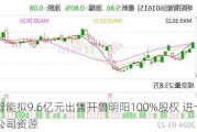 明阳智能拟9.6亿元出售开鲁明阳100%股权 进一步整合公司***