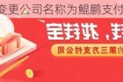 钱宝支付变更公司名称为鲲鹏支付