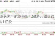 中手游获朱一航以每股1.68港元溢价约12.8%认购1亿股