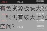 有色资源板块大涨，铜仍有较大上涨空间？