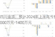 四川金顶：预计2024年上半年亏损1000万元-1400万元