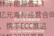 林洋能源签2.1亿元海外经营合同，携手ECC推进沙特2030愿景