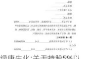 绿康生化:关于持股5%以上股东协议转让公司股份暨权益变动的提示性公告