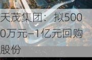 天茂集团：拟5000万元―1亿元回购股份