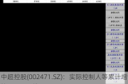 中超控股(002471.SZ)：实际控制人等累计增持0.55%股份