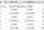 北摩高科：预计2024年上半年净利润为6214.95万元~7955.14万元，同比下降68%~75%