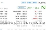 大摩：料高鑫零售股价未来60天有60%至70%机率将上升