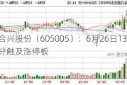 合兴股份（605005）：6月26日13时04分触及涨停板