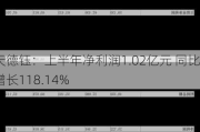 天德钰：上半年净利润1.02亿元 同比增长118.14%