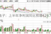 达瑞电子：上半年净利润同比预增429.76%―532.29%