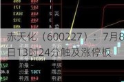 赤天化（600227）：7月8日13时24分触及涨停板