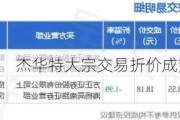 杰华特大宗交易折价成交100.00万股