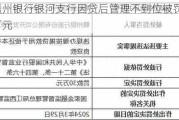 赣州银行银河支行因贷后管理不到位被罚30万元