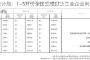 国家统计局：1—5月份全国规模以上工业企业利润同比增长3.4%