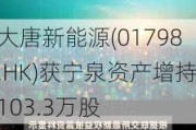 大唐新能源(01798.HK)获宁泉资产增持103.3万股