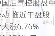 中国油气控股盘中异动 临近午盘股价大涨6.76%报0.079港元