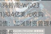 涂鸦智能-W(02391)拟4亿美元收购国债：加强财资管理稳定回报