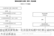 瑞信证券买家现身：北京国资拟超15亿受让逾85%股权 方正证券退出