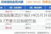 中国旭阳集团(01907.HK)5月31日耗资239.7万港元回购80万股