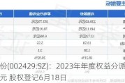 兆驰股份(002429.SZ)：2023年年度权益分派每10股派1.06元 股权登记6月18日