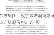 东方集团：股东东方润澜累计被冻结股份约2.5亿股