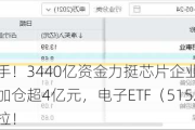 国家队出手！3440亿资金力挺芯片企业，北方华创获主力加仓超4亿元，电子ETF（515260）垂直暴拉！