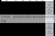 *ST和科：股东瑞和成累计被冻结股份约500万股