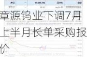 章源钨业下调7月上半月长单采购报价