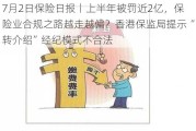 7月2日保险日报丨上半年被罚近2亿，保险业合规之路越走越偏？香港保监局提示“转介绍”经纪模式不合法