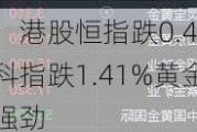 午评：港股恒指跌0.42% 恒生科指跌1.41%黄金、内房股强劲