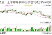 赤峰黄金：上半年净利同比预增124.39%―137.21%