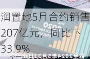 华润置地5月合约销售额207亿元，同比下降33.9%