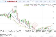 沪金主力合约 2408 上涨超 2%：降息情绪升温，走势或受压制