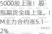 A股全线暴涨！沪指收复2900点，创业板指涨超3%，超5000股上涨！股指期货全线上涨，IM主力合约涨5.12%