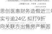 思创医惠财务造假近三年实亏逾24亿 拟打9折向关联方出售房产解困