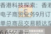 香港科技探索：香港电子商贸业务9月订单总商品交易额达至6.65亿港元