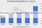 机构大幅上调年报业绩预测！5股获外资大手笔买入