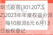 华兰疫苗(301207.SZ)2023年年度权益分派：每10股派6元 6月13日股权登记