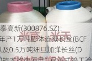 蒙泰高新(300876.SZ)：“年产1万吨膨体连续长丝(BCF)以及0.5万吨细旦加弹长丝(DTY)技术改造项目”已正式竣工验收投产