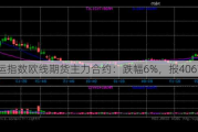 集运指数欧线期货主力合约：跌幅6%，报4067点