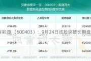 大有能源 （600403）：9月24日该股突破长期盘整